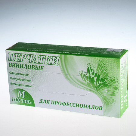 Перчатки виниловые р. M (100 шт./уп.)